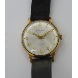 Legion; a gentlemen's seventeen jewel Incabloc 9ct yellow gold wristwatch,