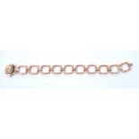 A 14ct yellow gold bark effect link bracelet, approx 26.4g.