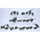 A quantity of Dinky military weapons to include 88mm guns, a Dinky Howitzer,