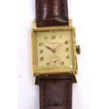 Longines; a 1940s gentlemen's tank style dress watch,