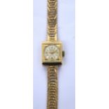 Omer; a 9ct yellow gold ladies' Incabloc seventeen jewel wristwatch,