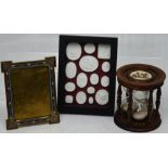 An enamelled and gilt brass Continental 19th century photograph frame,
