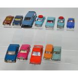 A quantity of playworn Corgi and Dinky vehicles to include three Corgi Jaguar XJS,