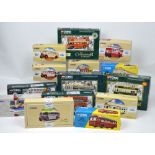 Fourteen boxed Corgi buses to include five Connoisseur Collection examples,