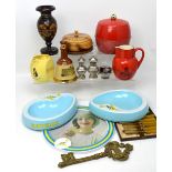 A quantity of breweriana to include two Babycham ashtrays and a tray, an ice bucket,