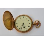 Thomas Russell & Son of Liverpool; a gold plated full hunter crown wind gentlemen's pocket watch,