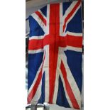 A large vintage linen Union Flag.