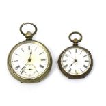 A small Continental silver pocket watch,