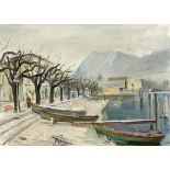 Schoellhorn Hans 1892 - 1982 Wintherthur "Lugano". Oel auf Leinwand. Unten rechts monogrammiert.