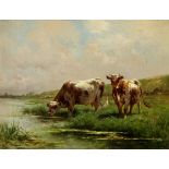 Hamman Edouard-Michel F. Französische Schule 19./20. Jh. "Vaches". Oel auf Leinwand. Gerahmt.