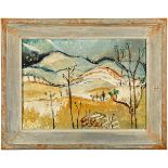 Sulzbachner Max 1904 - 1985 Basel "Kleine Winterlandschaft - März-Landschaft". Oel auf Leinwand.