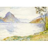 Tièche Adolf 1877 - 1957 Bern "Der Niesen". Aquarell auf Büttenpapier. Signiert, datiert 1918.