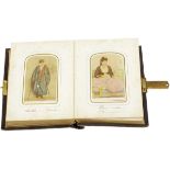 Fotoalbum "Ägypten 1864" Album mit 48 meist kolorierten Carte-de-visite Albuminabzügen. Verso auf