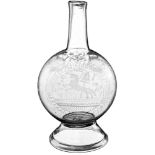 Massflasche Um 1800. Farbloses, mundgeblasenes Glas. Im Stand Abrissnarbe. Auf der Wandung