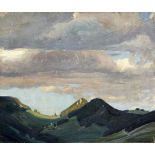 Schill Emil 1870 Basel - 1958 Kerns "Wolkenspiel über dem Belchen". Oel auf Leinwand. Unten links