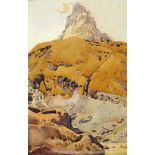 Burger Willy Friedrich 1882 Zürich - 1964 Rüschlikon "Matterhorn". Aquarell auf Büttenpapier.