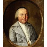 Portraitmaler um 1800 "Portrait des Pfarrers J. Fridericus von Wermeskirchen". Oel auf Leinwand.