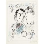 Chagall Marc 1887 Witebsk - 1985 Vence "Fiancailles au cirque". Farblithografie auf Büttenpapier.