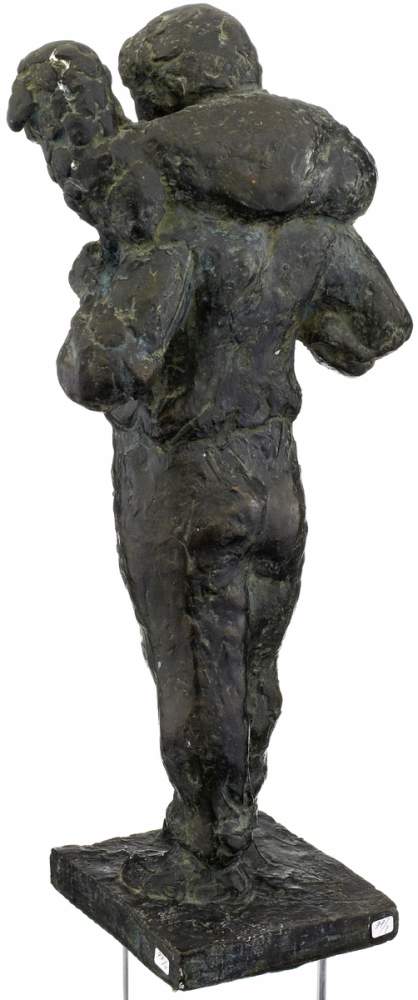 Spörri Eduard 1901 - 1995 Wettingen "Der Hirte". Bronzeskulptur patiniert. Signiert Nr. 1/6. - Image 3 of 4