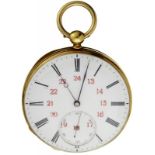 Taschenuhr "Vacheron & Constantin" Genf um 1860. Guillochiertes Gehäuse aus Gelbgold 750.