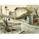 Rouault Georges-Dominique 1904 - 2002 Paris "Paris - Montmartre". Mischtechnik auf Büttenpapier.