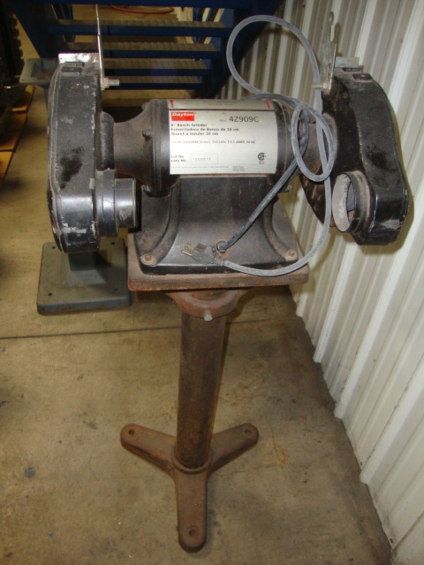 Dayton 8" Bench Grinder on Pedestal, 3/4hp, Model# 4Z909C, 120V - Image 2 of 2