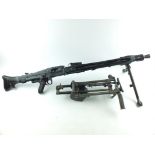 A deactivated Yugoslavian MG53, 53cm sighted barrel fitted with a bipod and stamped with the