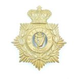 A Victorian Royal Irish Regiment Other Rank's 1881-1901 blue cloth helmet plate, Kipling & King