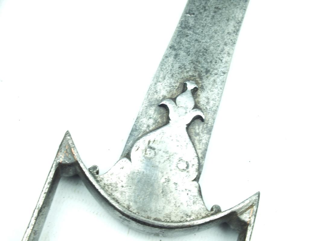 A Scissors Katar, of characteristic form with traces of silver damascene decoration, together with a - Image 6 of 9