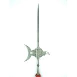An Halberd in the 16th Century Italian style, 88.5cm head with elongated square section spike of