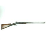 A double barreled percussion sporting gun by Slingsby,