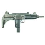 A deactivated old specification UZI SMG, 10inch sighted barrel stamped with the serial no. 83366,