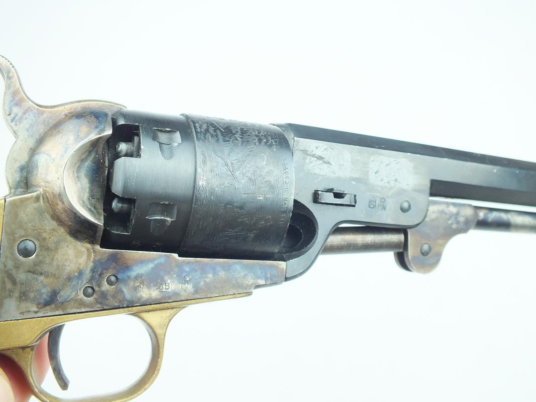A deactivated .44cal six-shot Italian Black Powder Navy model percussion revolver, 7.5inch sighted - Image 8 of 9