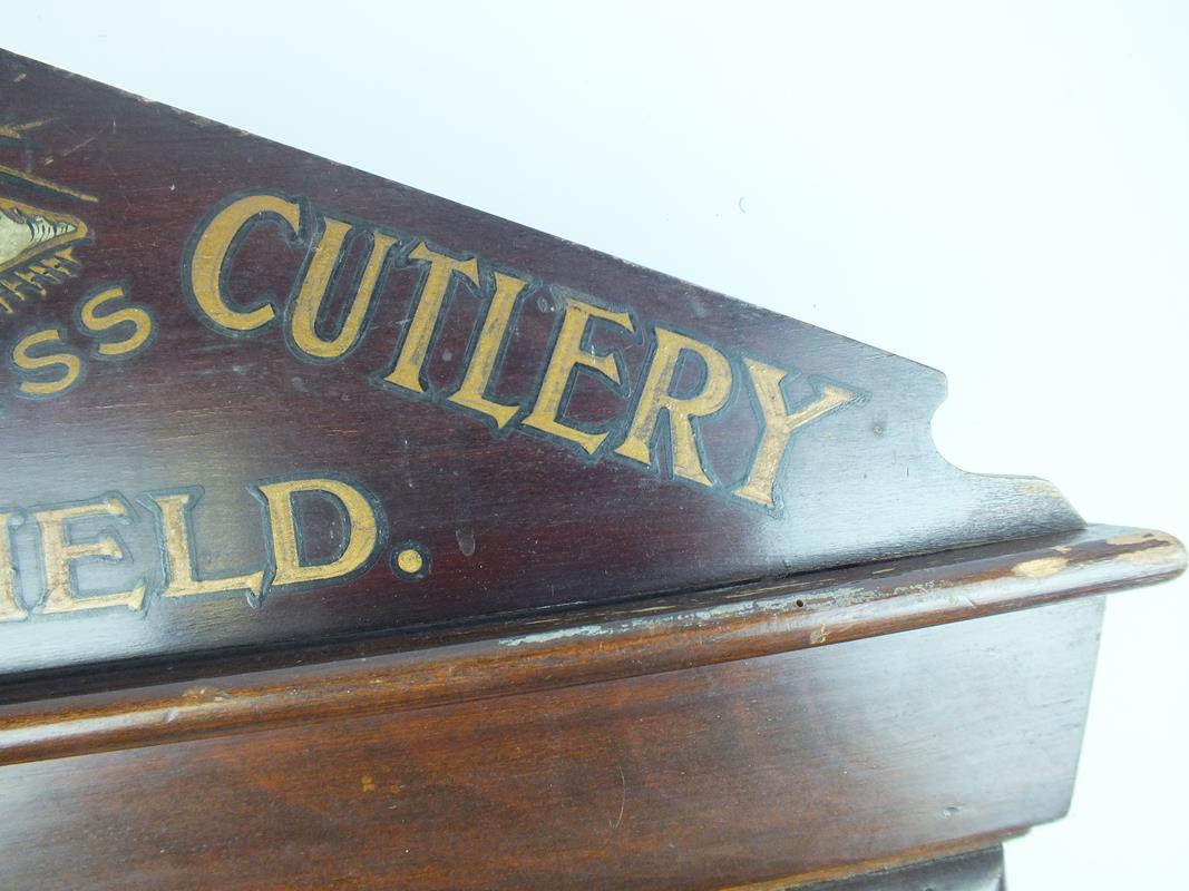 A Taylor's Eye Witness Cutlery Pen Knife Display Case, the glazed body with hand painted crest. - Image 4 of 9