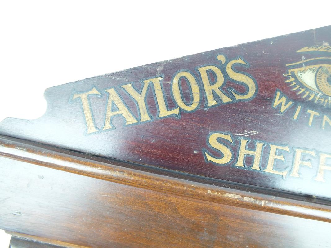 A Taylor's Eye Witness Cutlery Pen Knife Display Case, the glazed body with hand painted crest. - Image 2 of 9
