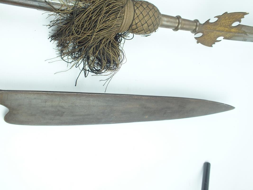 Two 16th Century (?) Pole Arms, all North European, the first, a Glave with 55cm heavy set blade and - Image 9 of 9
