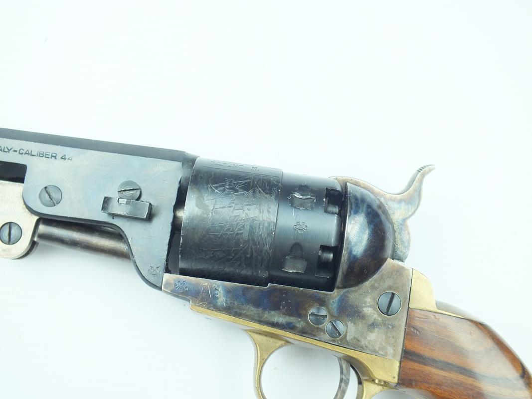 A deactivated .44cal six-shot Italian Black Powder Navy model percussion revolver, 7.5inch sighted - Image 4 of 9