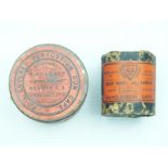 Two unopened tins of percussion caps, the first by Joyce and being a 250 tin of No. 16s, the