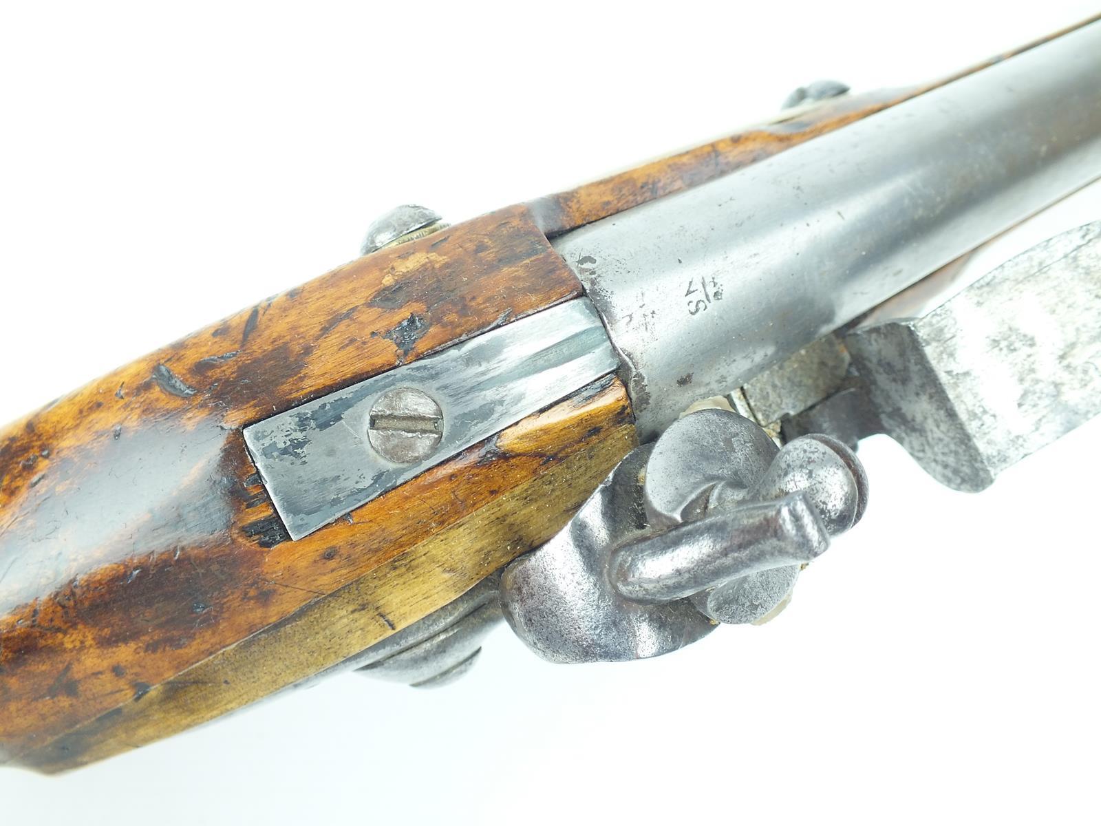 A Swedish Model 1738 flintlock Lifeguard's service pistol, 10inch sighted barrel stamped with a - Image 6 of 11