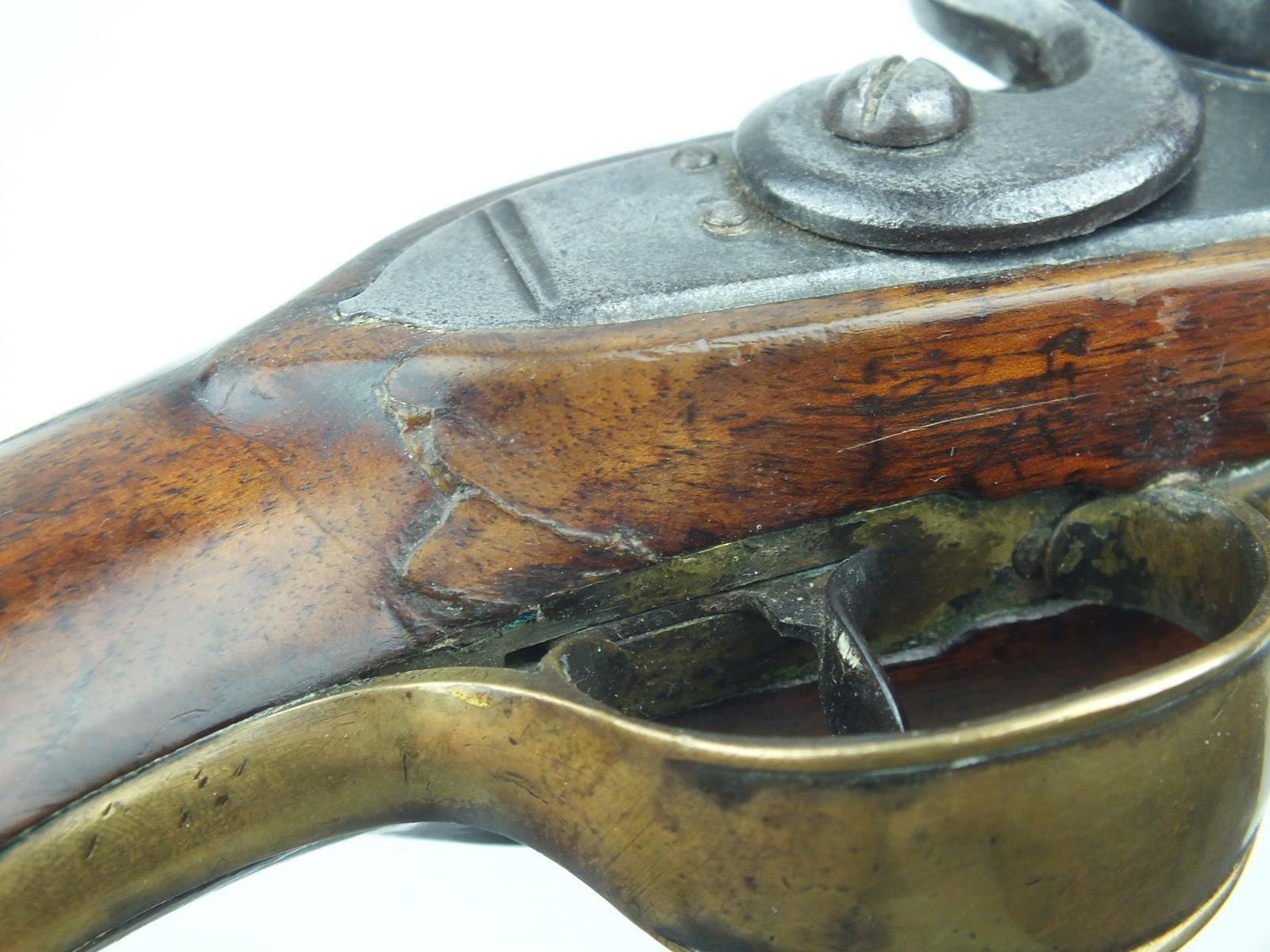 A 22-bore flintlock Livery pistol by Manton, 8inch two-stage slightly swamped barrel, stepped lock - Image 6 of 13