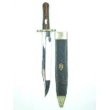 A fine and large Victorian Bowie by Mechi as featured in the London Knife Book and from the Ron