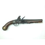 A Dublin Castle flintlock Light Dragoon pistol of carbine bore, 9inch slightly swamped barrel,