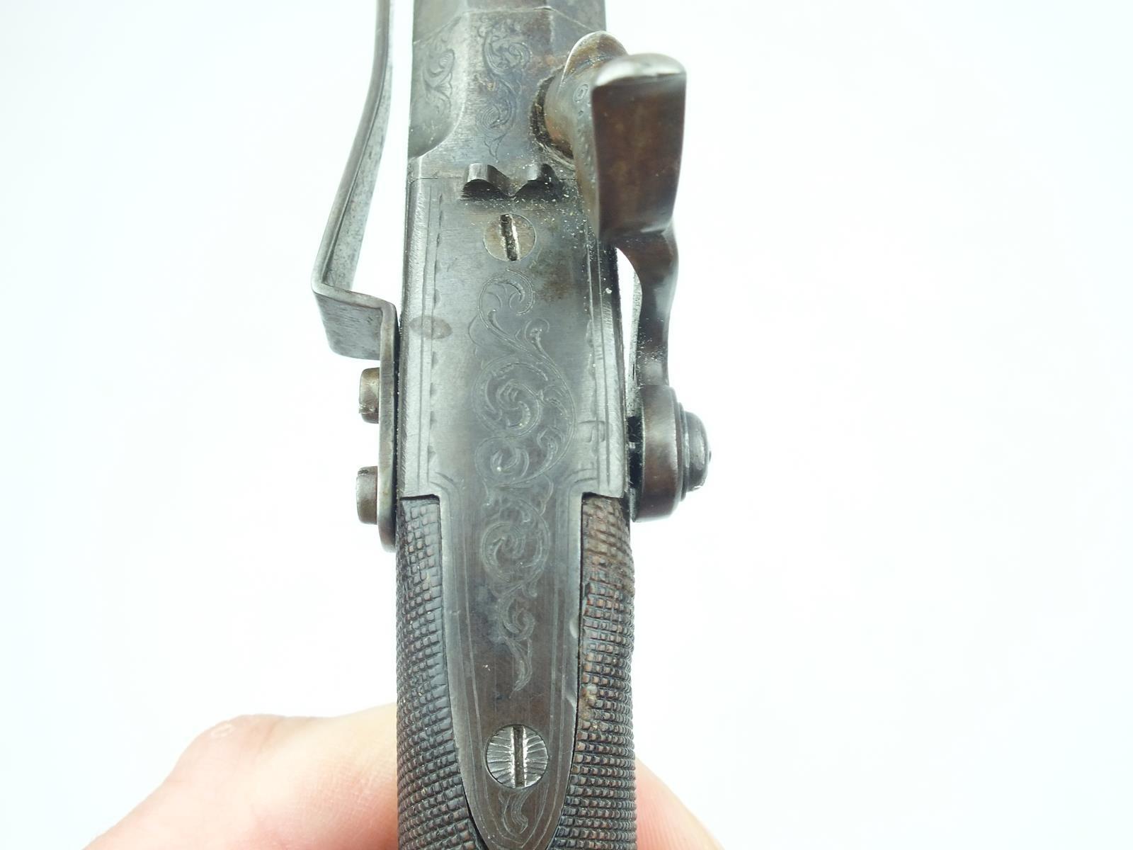 A percussion boxlock belt pistol by Blissett, 5inch sighted octagonal barrel engraved BLISSETT - Image 6 of 15