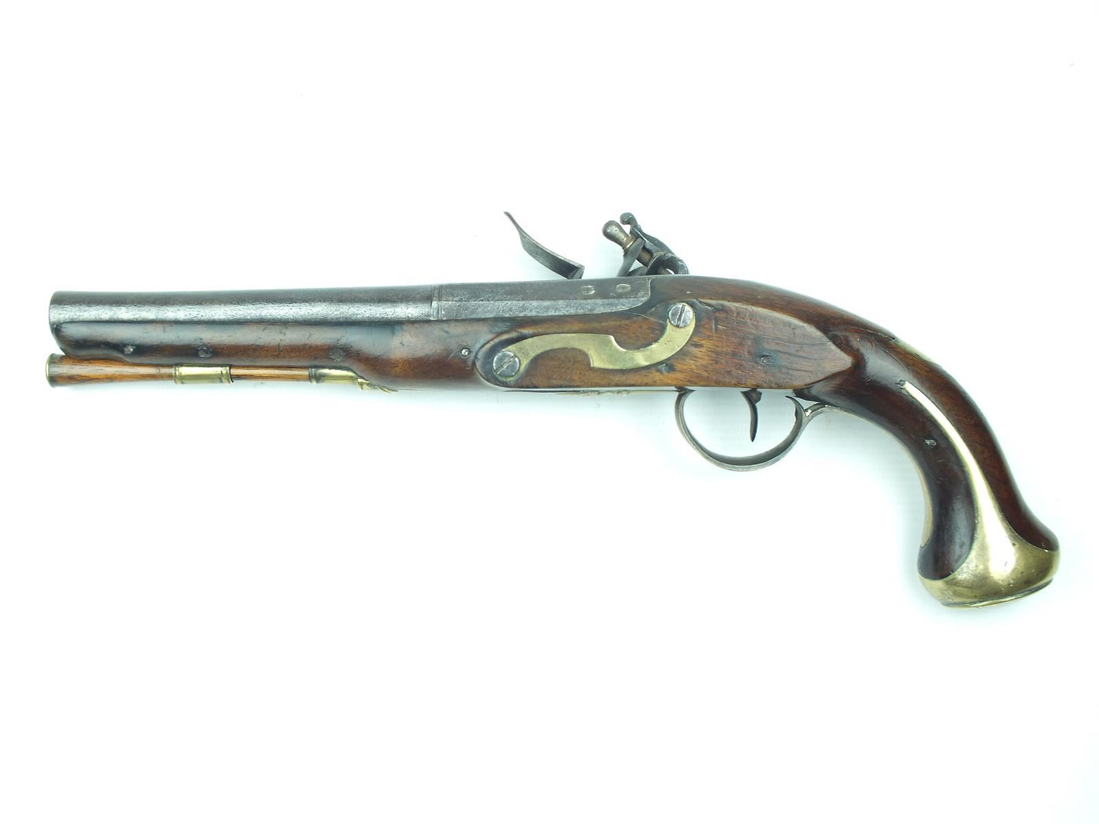 A 22-bore flintlock Livery pistol by Manton, 8inch two-stage slightly swamped barrel, stepped lock - Image 2 of 13