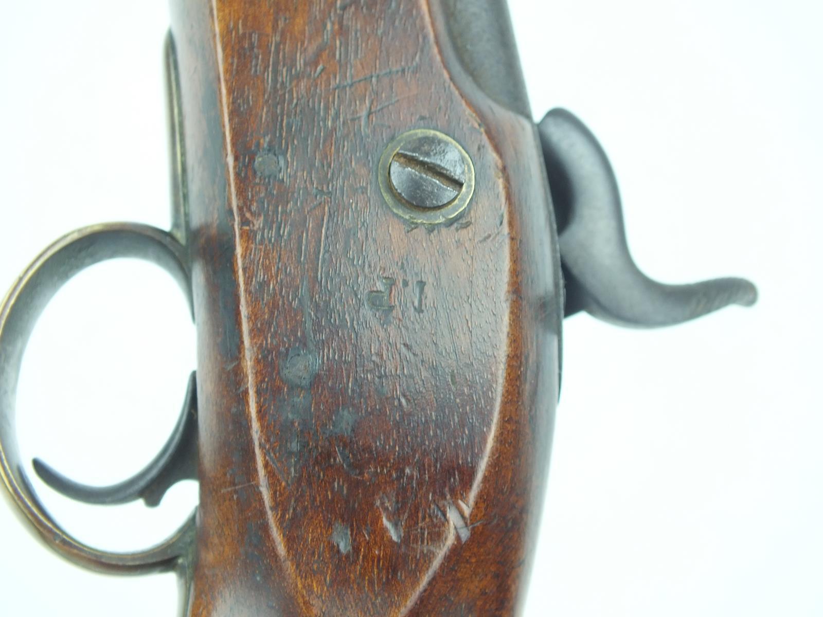 A percussion Coast Guard or Customs pistol, 6inch barrel, stepped lock stamped with a crown over - Image 7 of 10