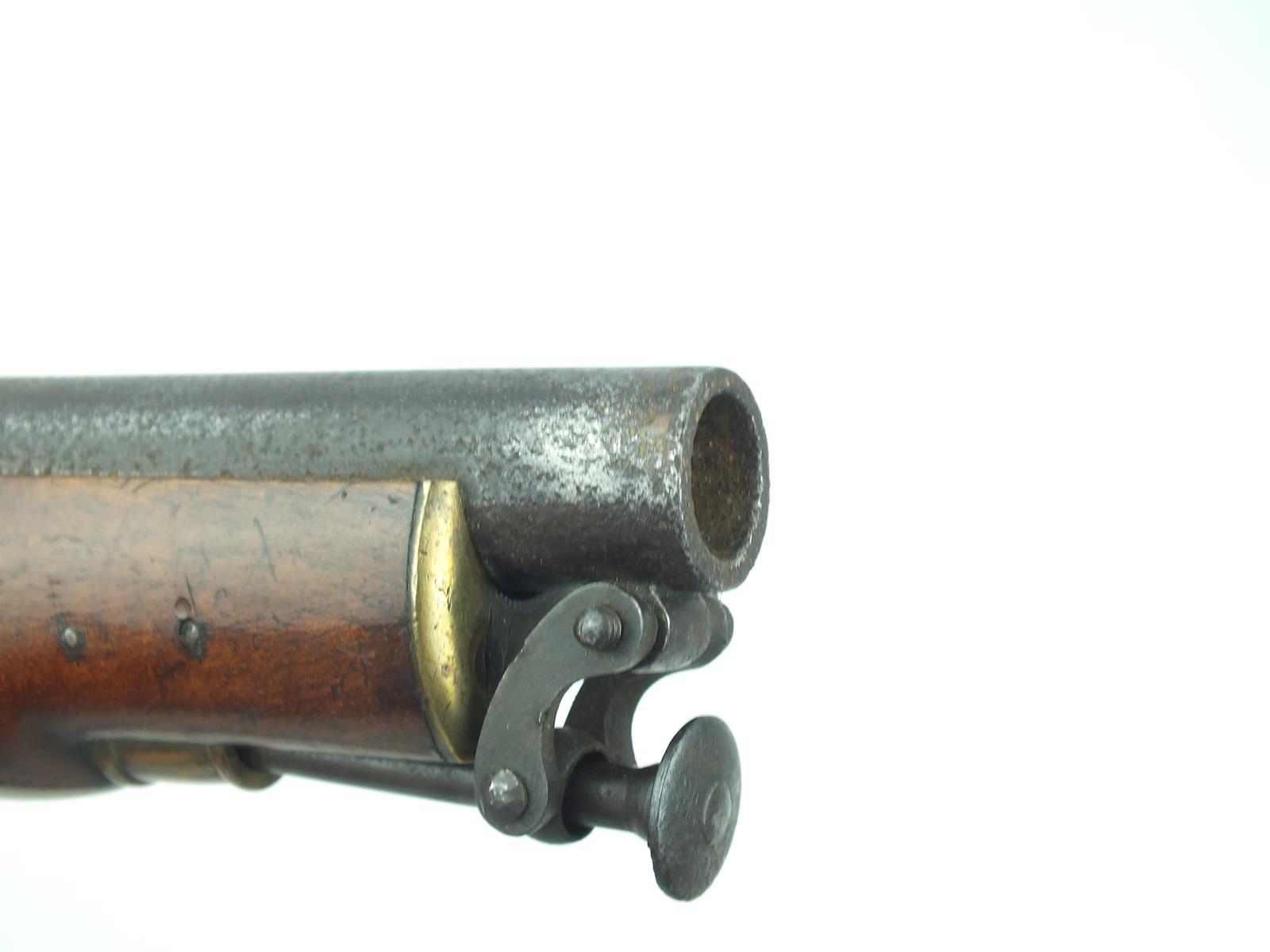 A percussion Coast Guard or Customs pistol, 6inch barrel, stepped lock stamped with a crown over - Image 8 of 10