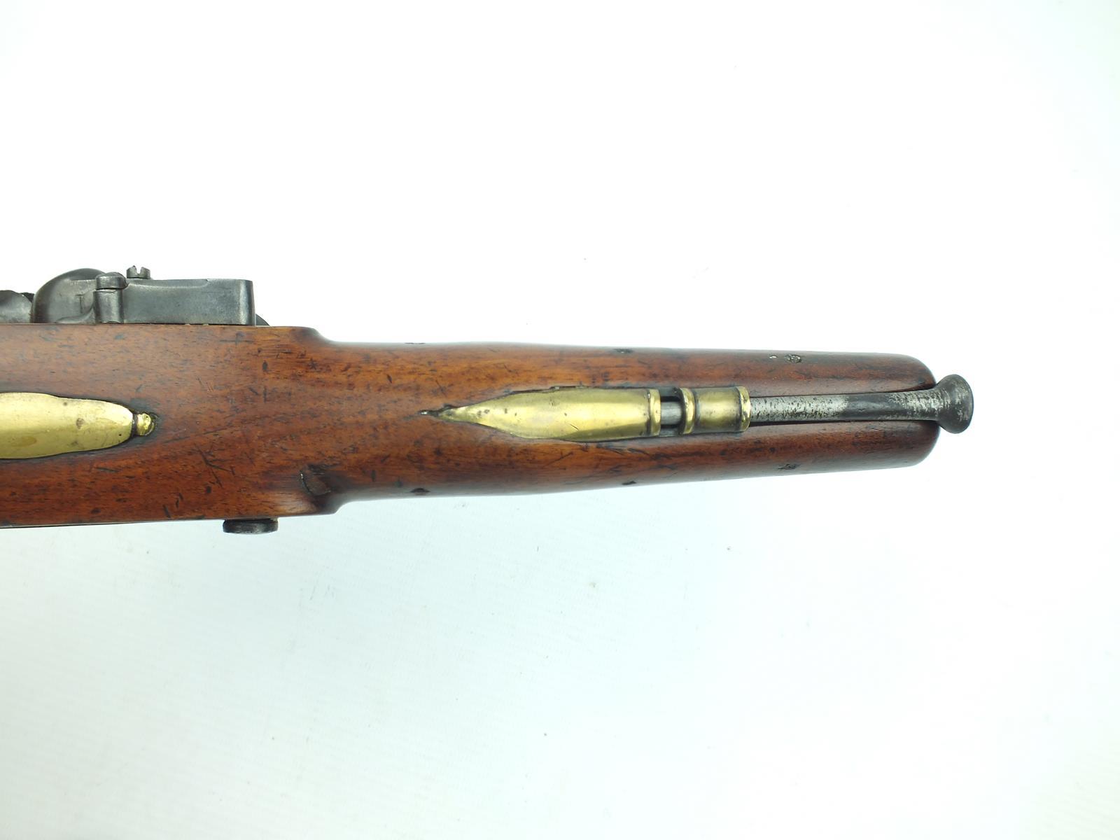 A flintlock Heavy Dragoon service pistol of musket bore, 9inch barrel, border engraved lock - Image 6 of 8