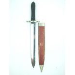 A very fine and large Victorian Bowie Knife by Wells as featured in The London Knife Book and from