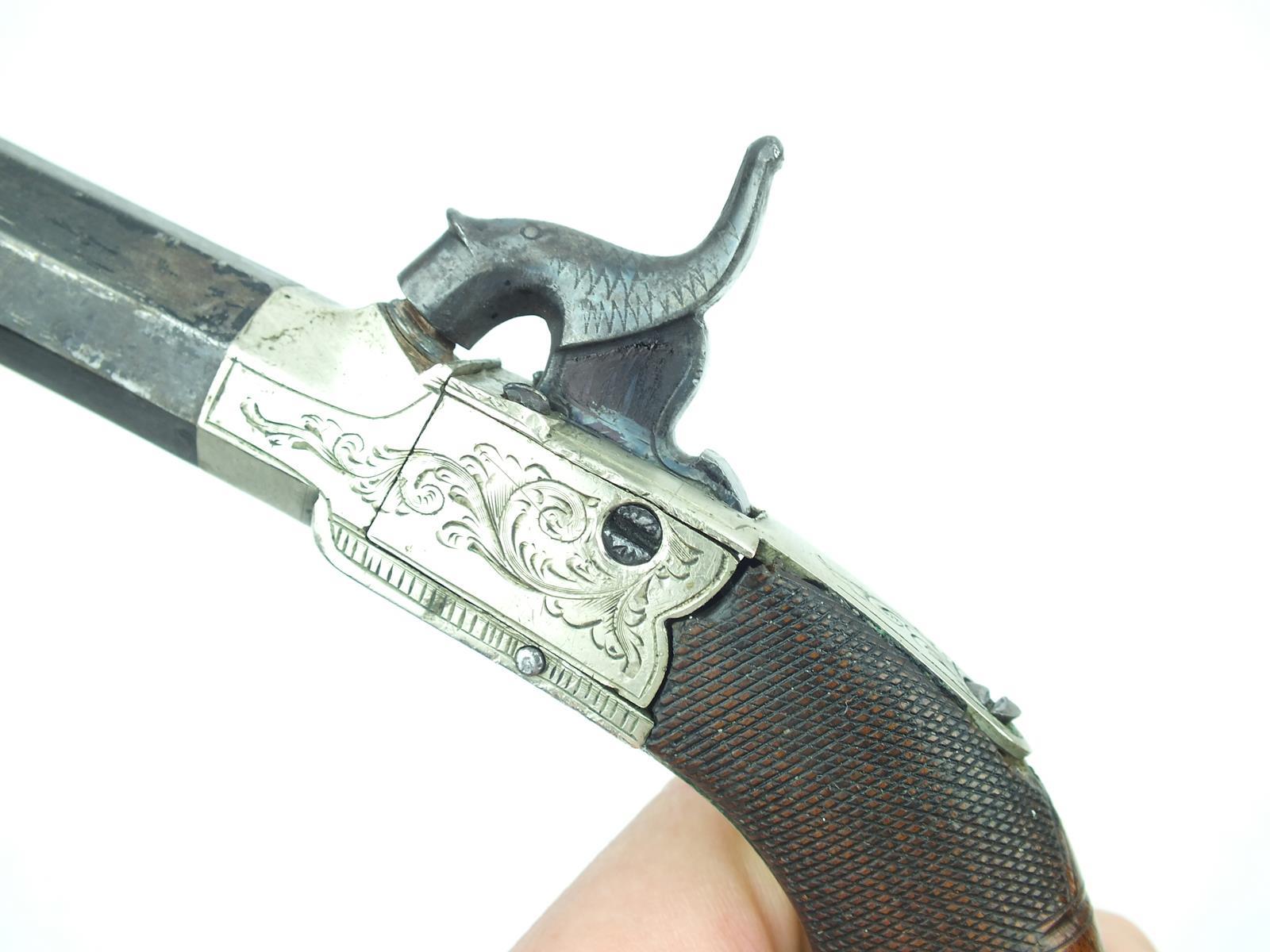 A percussion boxlock belt pistol by Blissett, 5inch sighted octagonal barrel engraved BLISSETT - Image 13 of 15