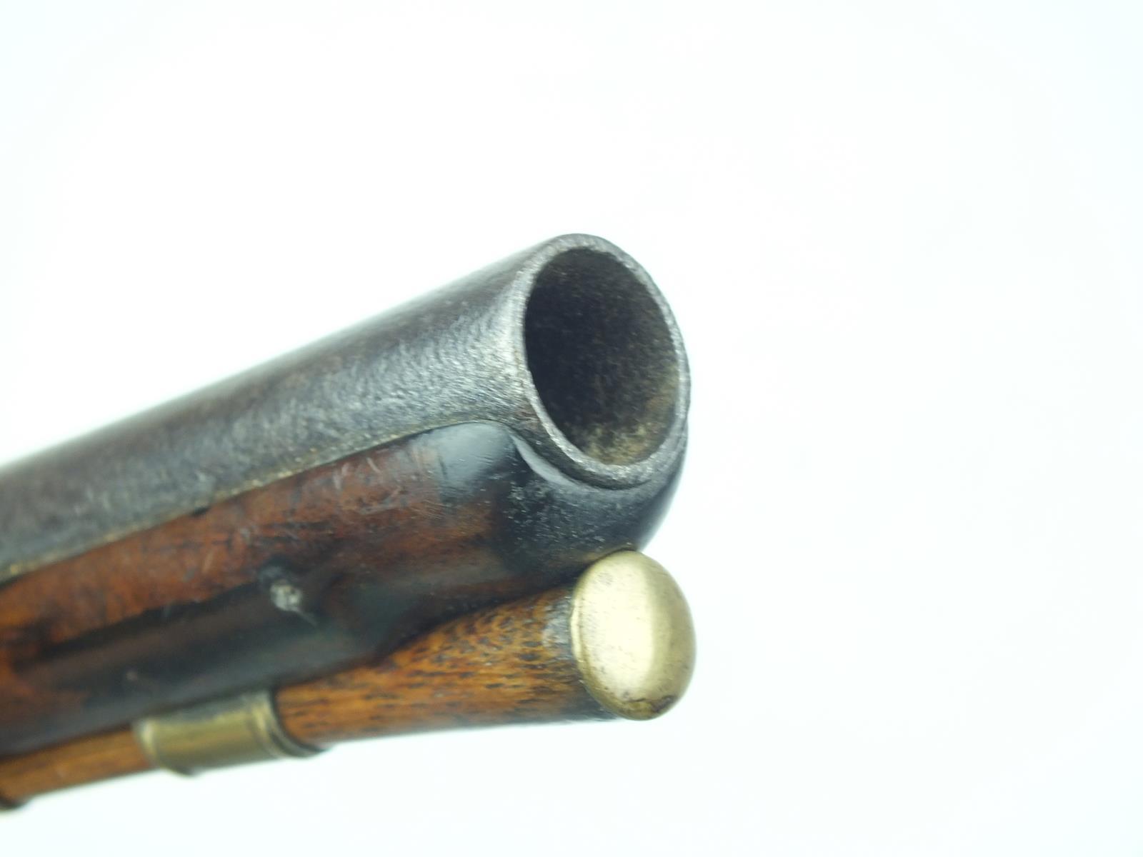 A 22-bore flintlock Livery pistol by Manton, 8inch two-stage slightly swamped barrel, stepped lock - Image 12 of 13